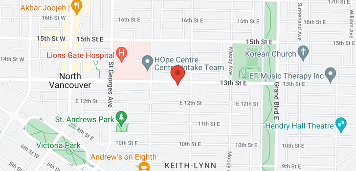 map of 347 E 13TH STREET